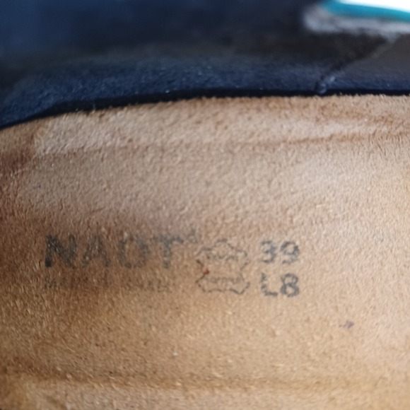 Naot Teal Blue Leather ⁰Pumps Metallic Bronze Cap Toe Size 39 L8 299406 - Picture 2 of 10